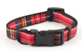 Ancol Red Tartan Polyester Adjustable Collar 8" 12" x 1