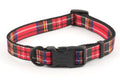 Ancol Red Tartan Polyester Adjustable Collar 10" 20" x 1