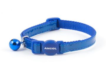 Ancol Gloss Reflective Cat Collar Blue x 3
