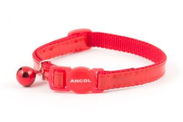 Ancol Gloss Reflective Cat Collar Red x 3