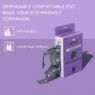 Adios Zero Plastic Poo Bags GREY Dispenser 120 Bags Handled x 1