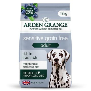 Arden Grange Adult Dog Sensitive Ocean White Fish & Potato 12kg