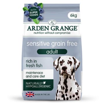 Arden Grange Adult Dog Sensitive Ocean White Fish & Potato 6kg