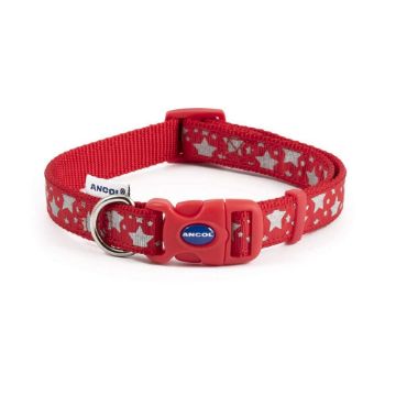 Ancol Reflective Stars Collar Red Large x 1