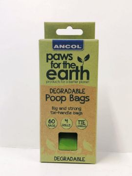 Ancol Degradable Poop Bags 60 Bags in Rolls x 1