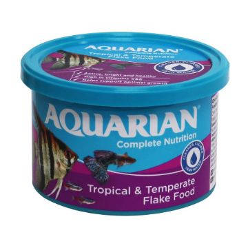 Aquarian Tropical & Temperate Flake Fish Food 50g x 6