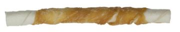 The Butcher Shop Co. 5" x 9-10mm White Twisted Stick Wrapped with Chicken 10pk x 1