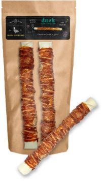 The Butcher Shop Co. 10" White Twisted Stick Wrapped with DUCK 1pk x 1