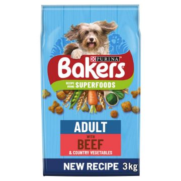Bakers Adult Beef & Veg 3kg