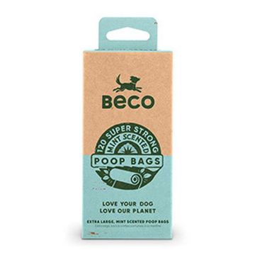 Beco Poop Bags Mint Scented 120 Bags (8 x 15 Bag Rolls) x 1