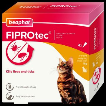 Beaphar FIPROtec Cat Flea Drops 4 Tube x 1