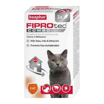 Beaphar FIPROtec COMBO Cat Spot On 3 Tube x 1