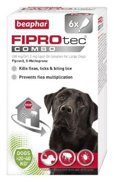 Beaphar FIPROtec COMBO Large Dog Spot On 6 Tube x 1