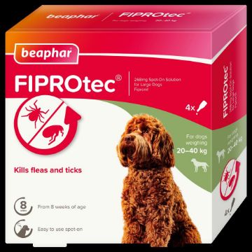 Beaphar FIPROtec Large Dog Flea Drops 4 Tube x 1