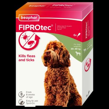 Beaphar FIPROtec Large Dog Flea Drops 6 Tube x 1