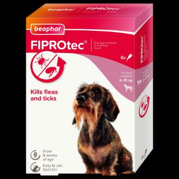 Beaphar FIPROtec Small Dog Flea Drops 6 Tube x 1
