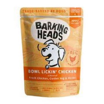 Barking Heads Dog Pouch Bowl Lickin' Chicken 300g x 10