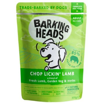 Barking Heads Dog Pouch Chop Lickin' Lamb 300g x 10