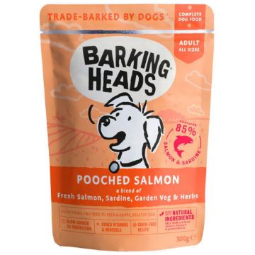 Barking Heads Dog Pouch Pooched Salmon 300g x 10