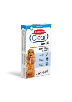 Bob Martin Flea-Clear Spot On Medium Dog Flea Drops 3 Tube x 1
