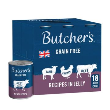 Butcher's Dog Cans Meaty Chunky in Jelly 400g x 18