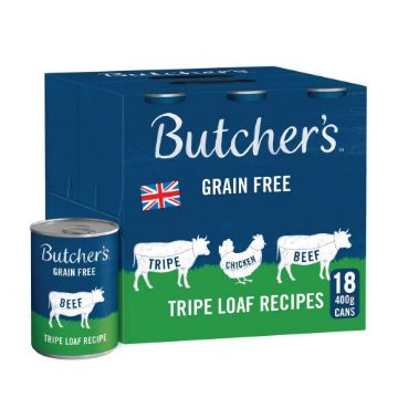 Butcher's Dog Cans Tripe Loaf Recipes 400g x 18