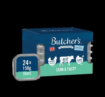 Butcher's Dog Foil Trays Lean & Tasty 150g x 24