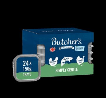 Butcher's Dog Foil Trays Simply Gentle 150g x 24