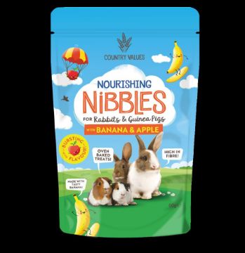 Country Values Nourishing Nibbles Banana & Apple Treats 60g x 8
