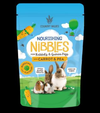 Country Values Nourishing Nibbles Carrot & Pea Treats 60g x 8