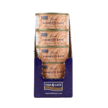 Fish4Cats Cans Sardine with Shrimp 70g x 10