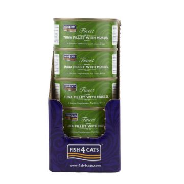 Fish4Cats Cans Tuna Fillet with Green Lipped Mussel 70g x 10