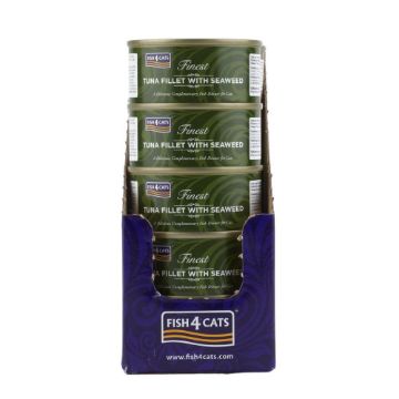 Fish4Cats Cans Tuna Fillet with Seaweed 70g x 10