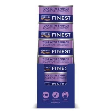 Fish4Dogs Cans Tuna with Carrot & Spinach 85g x 12
