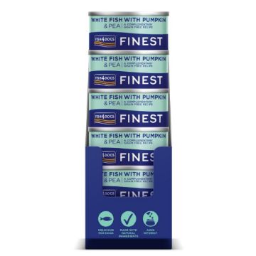 Fish4Dogs Cans White Fish with Pumpkin & Pea 85g x 12
