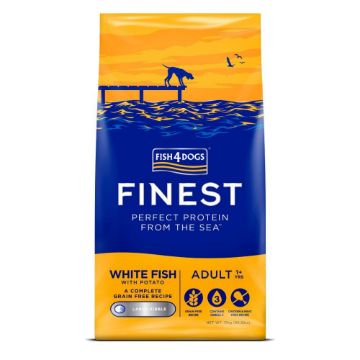 Fish4Dogs Finest Adult White Fish Large Kibble 12kg