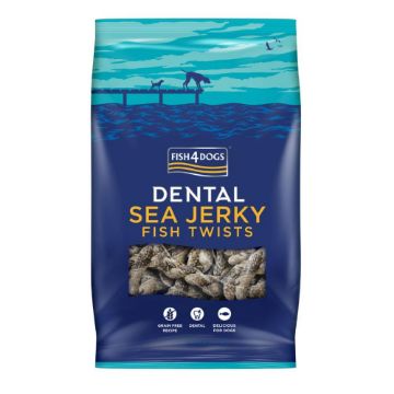 Fish4Dogs Dental Sea Jerky Fish Twists 500g x 4