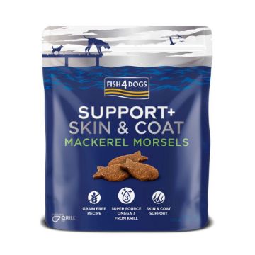 Fish4Dogs Support+ Skin & Coat Mackerel Morsels 225g x 8