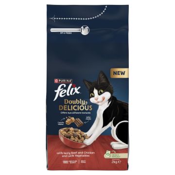 Felix Dry Doubly Delicious Beef Chicken & Veg 2kg