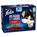 Felix AGAIL 7+ Senior Cat Pouch Meaty Selection 85g 12-Pack x 4