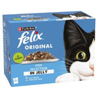 Felix Pouch Original Fish Selection in Jelly 85g 12-Pack x 4