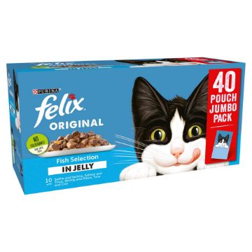 Felix Pouch Original Fish Selection in Jelly 85g 40pk