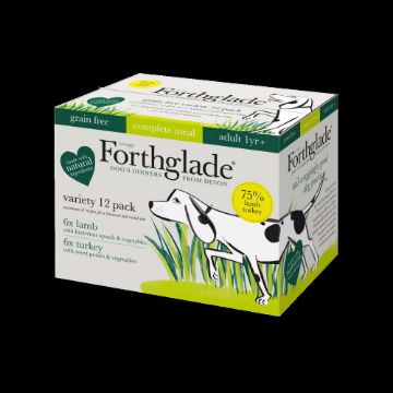 Forthglade Complete Grain Free Adult Variety Lamb/Turkey 395g 12pk