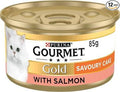 Gourmet Gold Cat Can Savoury Cake Salmon 85g x 12