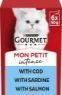 Gourmet Mon Petit Intense Cod/Sardine/Salmon 50g 6pk x 8