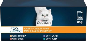 Gourmet Perle Pouch Chef's Collection in Gravy 85g 40-Pack x 1