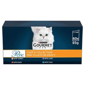 Gourmet Perle Pouch Chef's Collection in Gravy 85g 60-Pack x 1