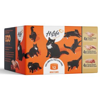 HiLife Cat Can Chicken Recipes in Sauce 70g 12pk x 4