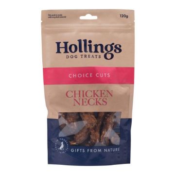 Hollings 100% Natural Chicken Necks 120g x 8