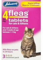 Johnson's 4-Fleas Cat & Kitten Flea Tablets 3 Treatment x 1